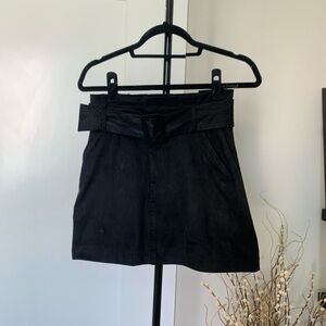 Zara Black Mini Skirt with Belt